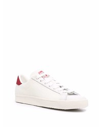 weiße und rote Segeltuch niedrige Sneakers von adidas