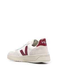 weiße und rote Segeltuch niedrige Sneakers von Veja