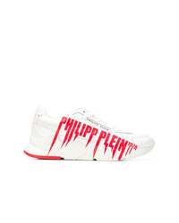 weiße und rote Sportschuhe von Philipp Plein