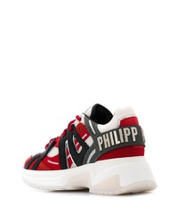 weiße und rote Sportschuhe von Philipp Plein