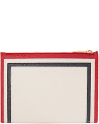 weiße und rote und dunkelblaue Clutch von Thom Browne