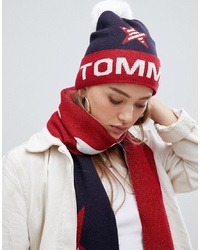 weiße und rote und dunkelblaue Mütze von Tommy Jeans