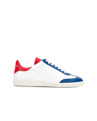 weiße und rote und dunkelblaue niedrige Sneakers von Isabel Marant