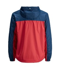 weiße und rote und dunkelblaue Windjacke von Jack & Jones