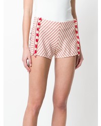 weiße und rote vertikal gestreifte Shorts von Dodo Bar Or