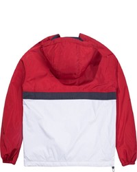 weiße und rote Windjacke von Tommy Jeans