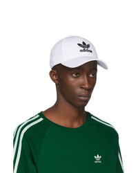 weiße und schwarze Baseballkappe von adidas Originals