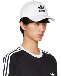 weiße und schwarze Baseballkappe von adidas Originals