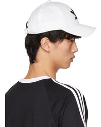 weiße und schwarze Baseballkappe von adidas Originals