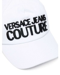 weiße und schwarze bedruckte Baseballkappe von VERSACE JEANS COUTURE