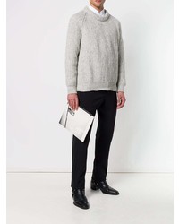 weiße und schwarze bedruckte Clutch Handtasche von Calvin Klein 205W39nyc