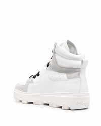 weiße und schwarze bedruckte hohe Sneakers aus Leder von DSQUARED2