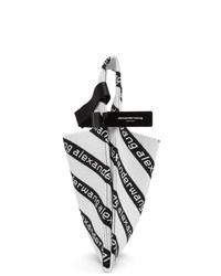 weiße und schwarze bedruckte Shopper Tasche aus Segeltuch von Alexander Wang