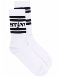 weiße und schwarze bedruckte Socken von Enterprise Japan
