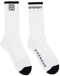 weiße und schwarze bedruckte Socken von Givenchy