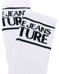 weiße und schwarze bedruckte Socken von VERSACE JEANS COUTURE