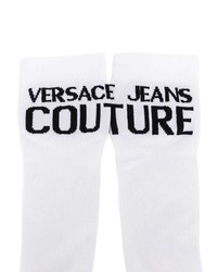 weiße und schwarze bedruckte Socken von VERSACE JEANS COUTURE