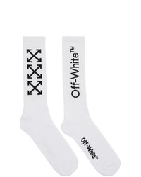 weiße und schwarze bedruckte Socken von Off-White
