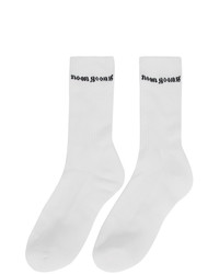 weiße und schwarze bedruckte Socken von Noon Goons