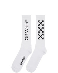 weiße und schwarze bedruckte Socken von Off-White
