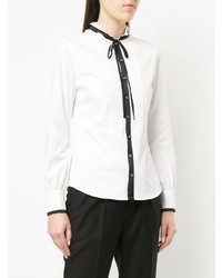 weiße und schwarze Bluse mit Knöpfen von GUILD PRIME
