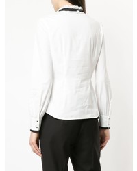 weiße und schwarze Bluse mit Knöpfen von GUILD PRIME