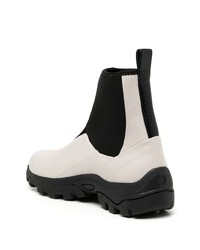 weiße und schwarze Chelsea Boots aus Leder von A-Cold-Wall*