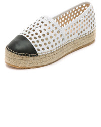 weiße und schwarze Espadrilles von Loeffler Randall