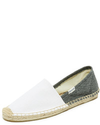 weiße und schwarze Espadrilles von Soludos