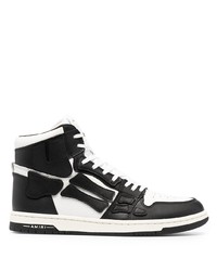 weiße und schwarze hohe Sneakers aus Leder von Amiri