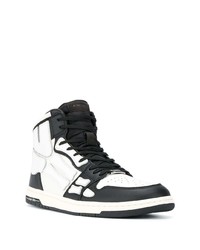 weiße und schwarze hohe Sneakers aus Leder von Amiri