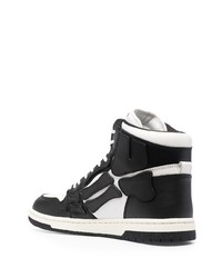 weiße und schwarze hohe Sneakers aus Leder von Amiri