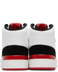 weiße und schwarze hohe Sneakers aus Leder von VERSACE JEANS COUTURE