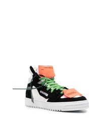 weiße und schwarze hohe Sneakers aus Wildleder von Off-White