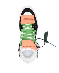 weiße und schwarze hohe Sneakers aus Wildleder von Off-White