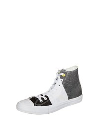 weiße und schwarze hohe Sneakers von Converse