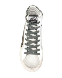 weiße und schwarze hohe Sneakers von Golden Goose Deluxe Brand