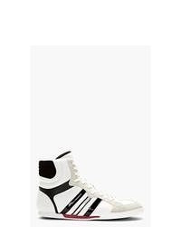 weiße und schwarze hohe Sneakers von Y-3