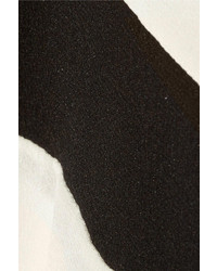 weiße und schwarze horizontal gestreifte Langarmbluse von Chloé
