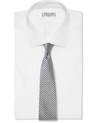 weiße und schwarze Krawatte mit Hahnentritt-Muster von Charvet