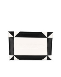 weiße und schwarze Leder Clutch von Calvin Klein 205W39nyc