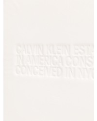 weiße und schwarze Leder Clutch von Calvin Klein 205W39nyc
