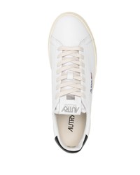 weiße und schwarze Leder niedrige Sneakers von AUTRY