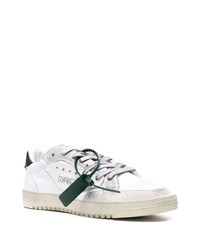 weiße und schwarze Leder niedrige Sneakers von Off-White