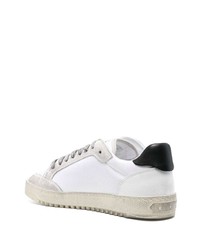 weiße und schwarze Leder niedrige Sneakers von Off-White