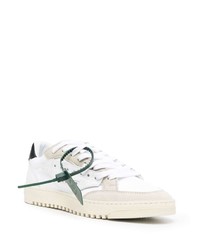 weiße und schwarze Leder niedrige Sneakers von Off-White