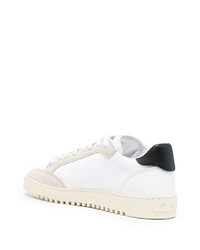 weiße und schwarze Leder niedrige Sneakers von Off-White