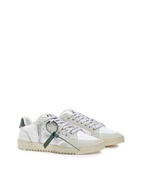 weiße und schwarze Leder niedrige Sneakers von Off-White