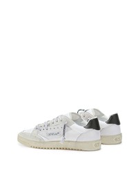 weiße und schwarze Leder niedrige Sneakers von Off-White