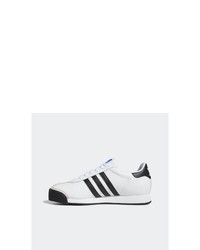 weiße und schwarze Leder niedrige Sneakers von adidas Originals